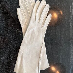 Off White Leather Gloves